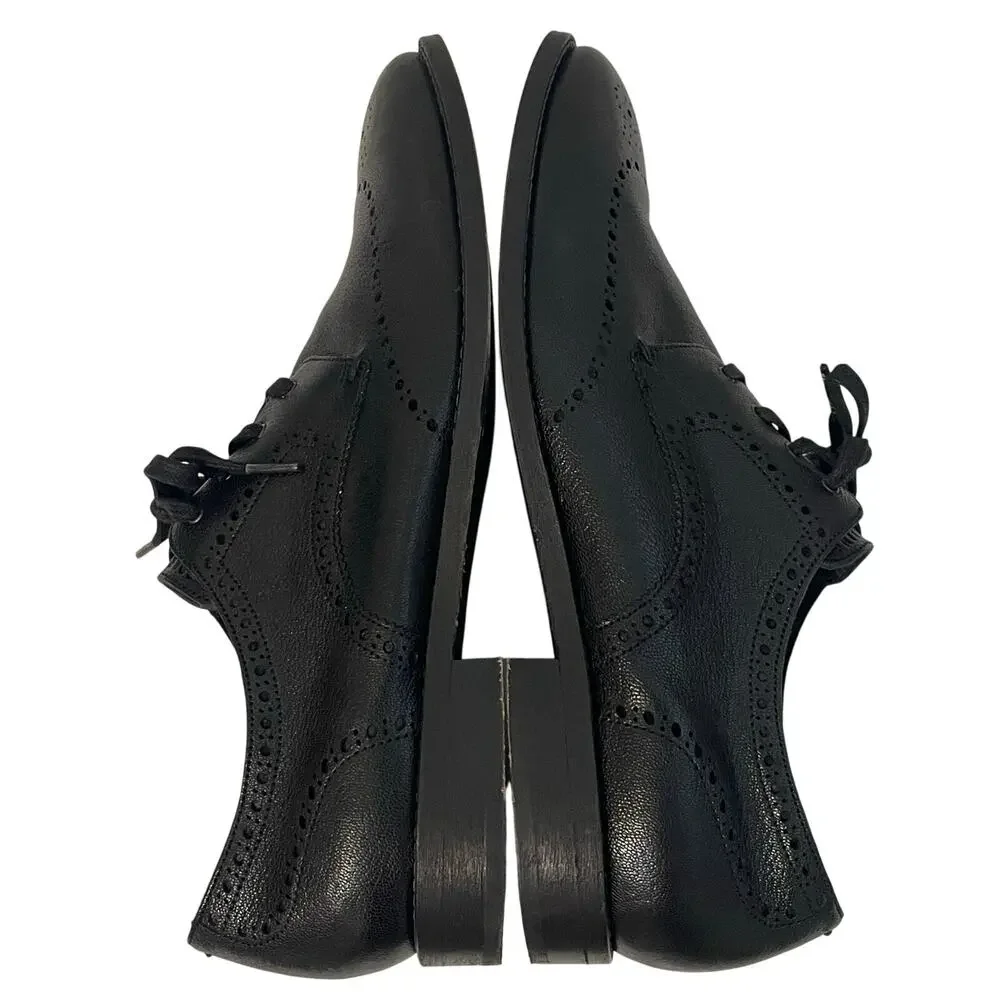 Cole Haan Men's Black Grand 360 Feather Craft Wingtip Oxford Shoes Size 13M